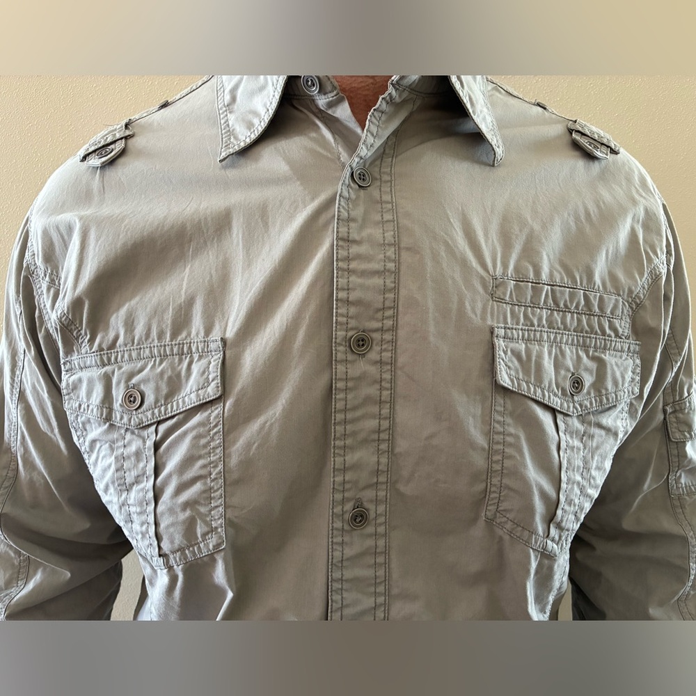 Decree Men's Light Gray Military Jacket